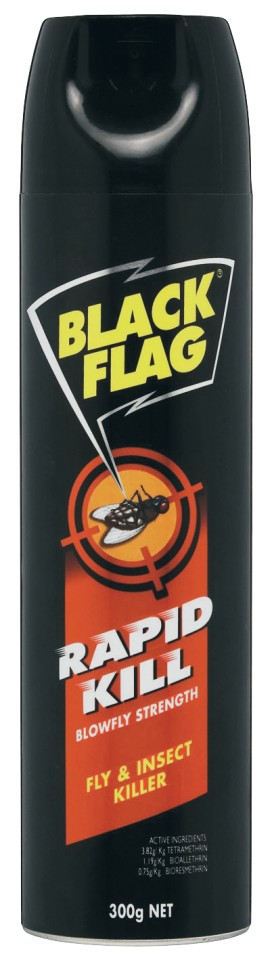 Black Flag Rapid Kill Fly spray Blowfly Strength 300g