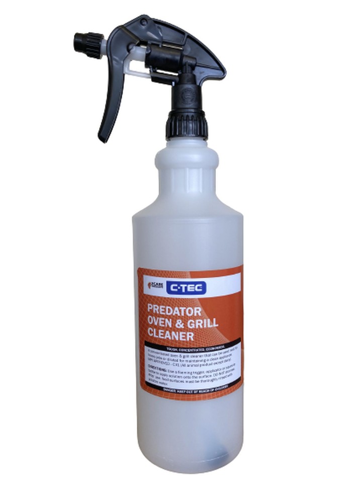 C-TEC Predator Oven & Grill Cleaner 1 Litre Spray Bottle Kit