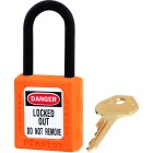 Master Lock Safety Padlock Dielectric Nylon Shackle Orange image