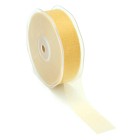 Chiffon Plain Ribbon Cut Edge 25mmx50m - Gold image