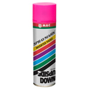 Mac Spraymark Upsidedown Paint Fluoro Pink 500ml