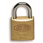 Lockwood Padlock Shackle Opening 25mm Brass Pack 4 image