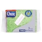 Chux Collection Sponges Thick Assorted Colours Pack of 3 CVS125/3 image