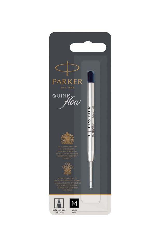 Parker Pen Refill Ballpoint Medium 1.0mm Black