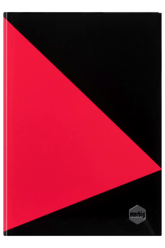 Marbig Notebook Ruled A5 200 Pages Red & Black