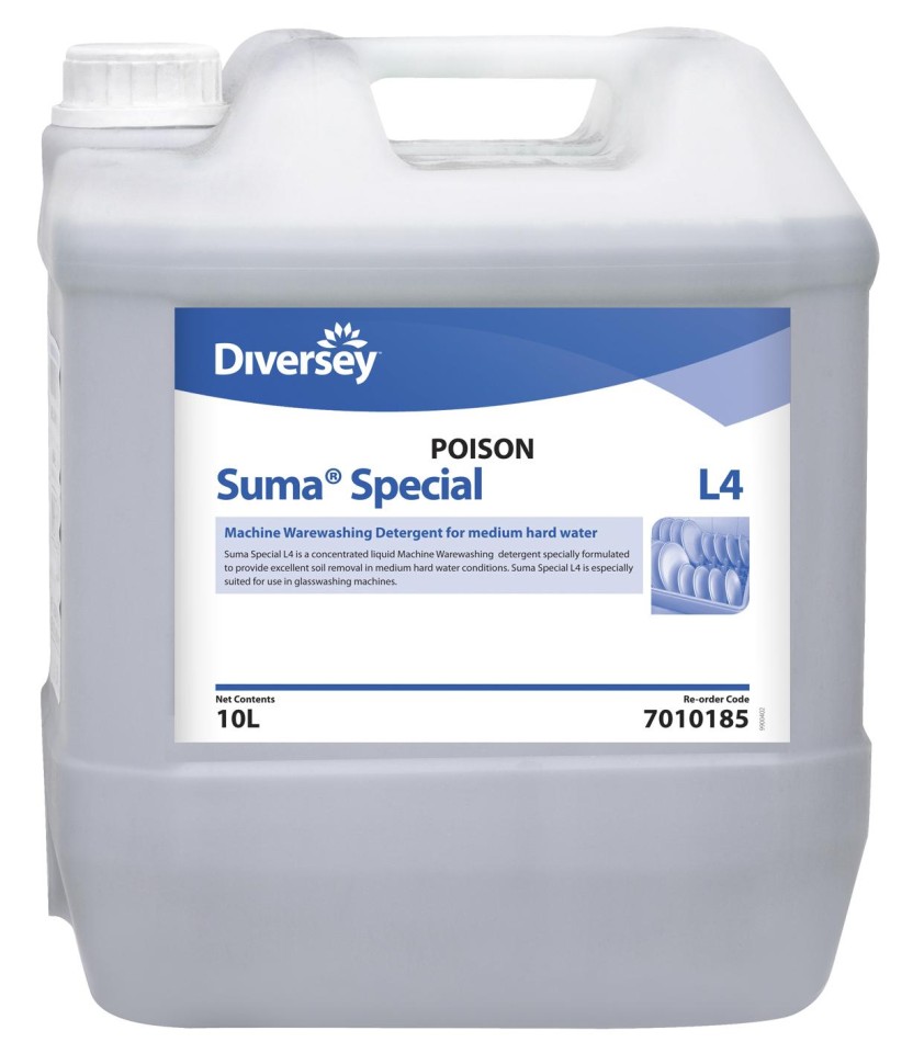 Diversey Suma Special L4 Medium Hard Water Machine Dishwashing Detergent 10 Litre