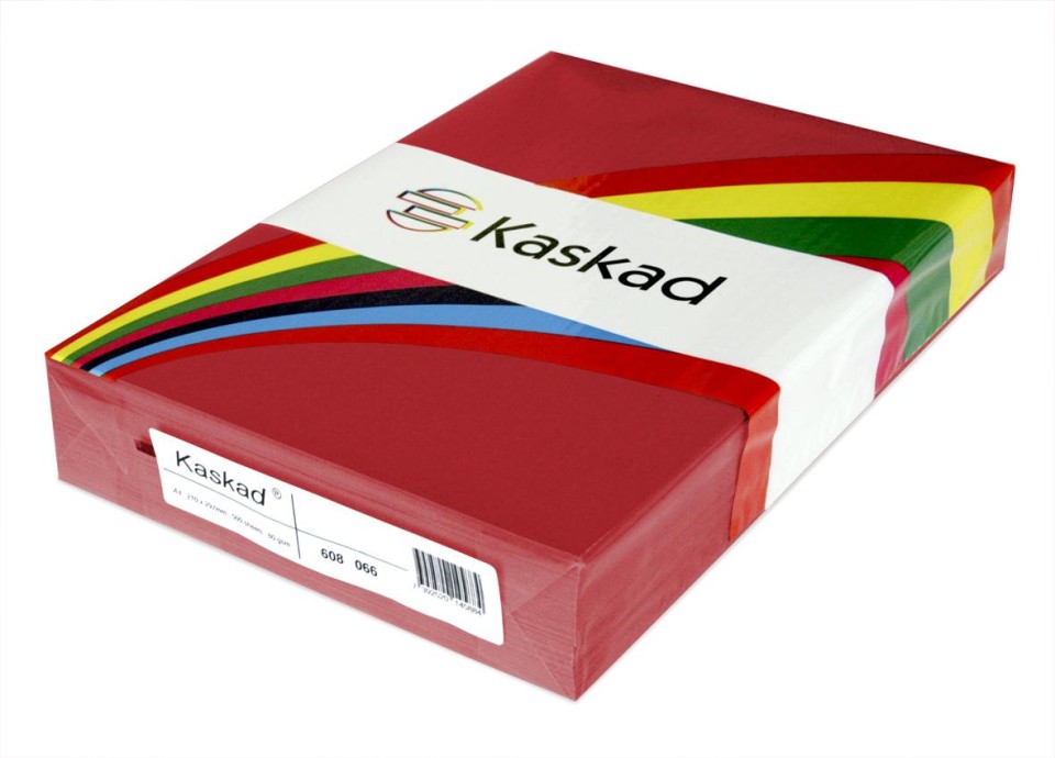 Kaskad Colour Paper 80gsm A4 Rosella Red Pack 500