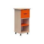 Ako Teacher Station. 1100h X 550w X 550d. Refined Oak And Energise. image