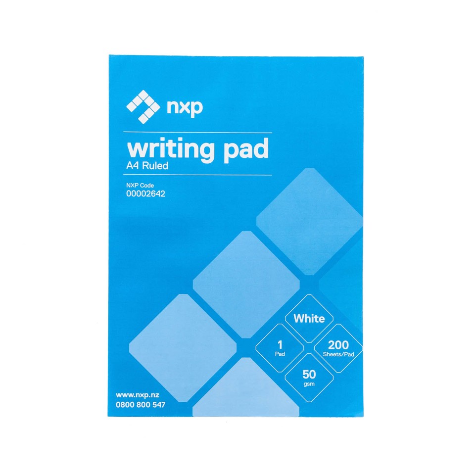 NXP Writing Pad Topless Ruled A4 200 Leaf 50gsm
