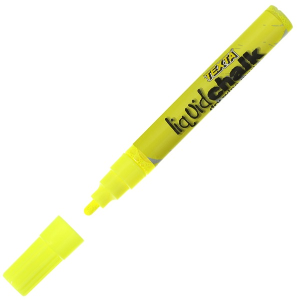 Texta Liquid Chalk Marker Dry-Wipe Bullet Tip 4.5mm Yellow