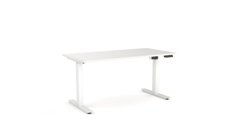 Agile Electric 2 Column Desk 1800Wx800Dmm White Top / White Frame