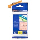 Brother TZe-B31 P-Touch Laminated Labelling Tape Black On Fluoro Orange 12mmx8m image