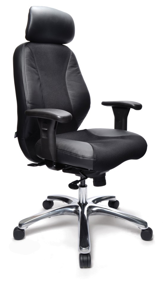 Everest Executive Chair PU 3 Lever High Back Black