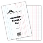 Hobsons Quantity Surveyor Pad 70gsm 100 Leaf A4 Red and Blue Ink image
