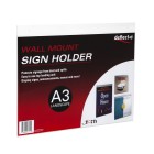 Sign/Menu Holder Wall Mounted Landscape A3 Clear image