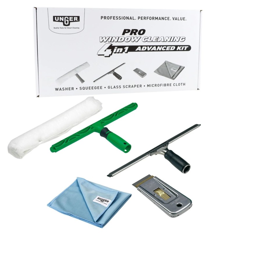 Unger Pro Window Cleaning 4-in-1 Advanced Kit