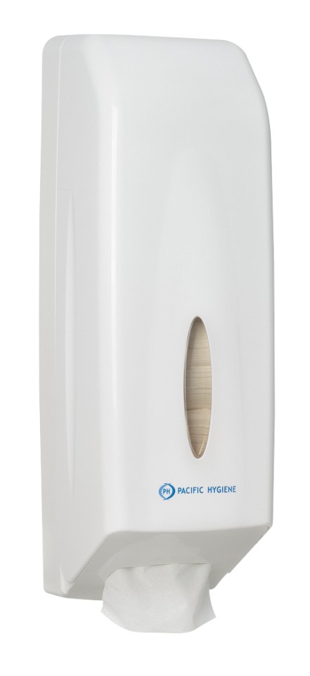 Pacific Hygiene D30W Interleaved Toilet Tissue Dispenser White