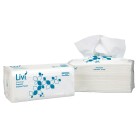 Livi Essentials Premium Interfold Hand Towel 1 Ply White 250 Sheets per Pack 1421 Carton of 16 image