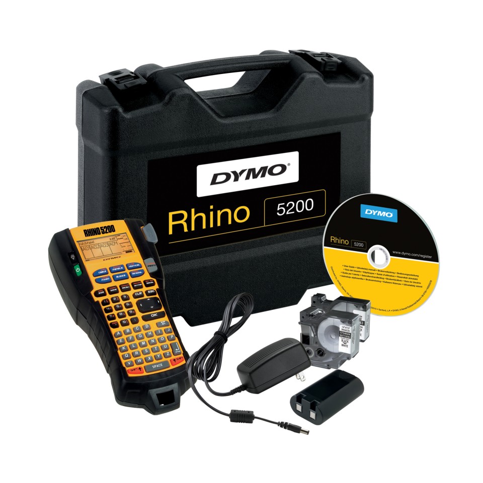 Dymo Rhino 5200 Industrial Label Maker Hard Case Kit
