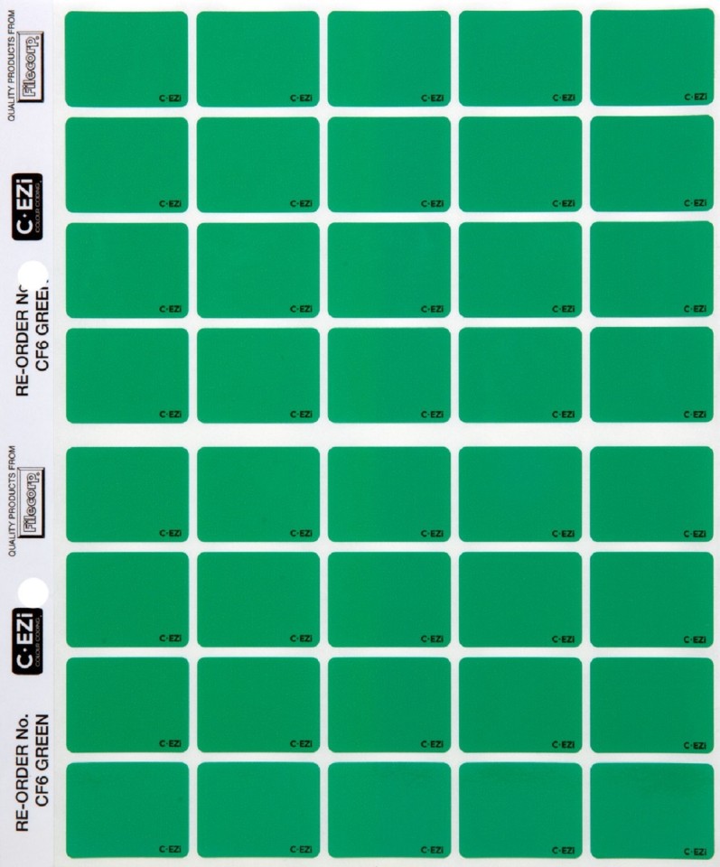 Filecorp C-Ezi Lateral File Labels Colour Flash 24mm Dark Green