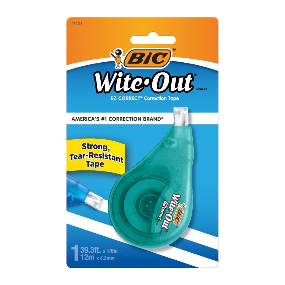 BIC Write-Out Correction Tape 4mm x 12m