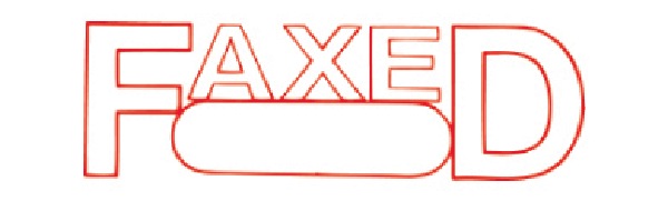 X-Stamper Self-Inking Stamp Date 'Faxed' Red