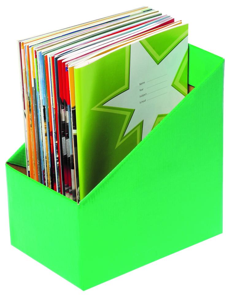 Marbig Book Box Large Green Pack 5