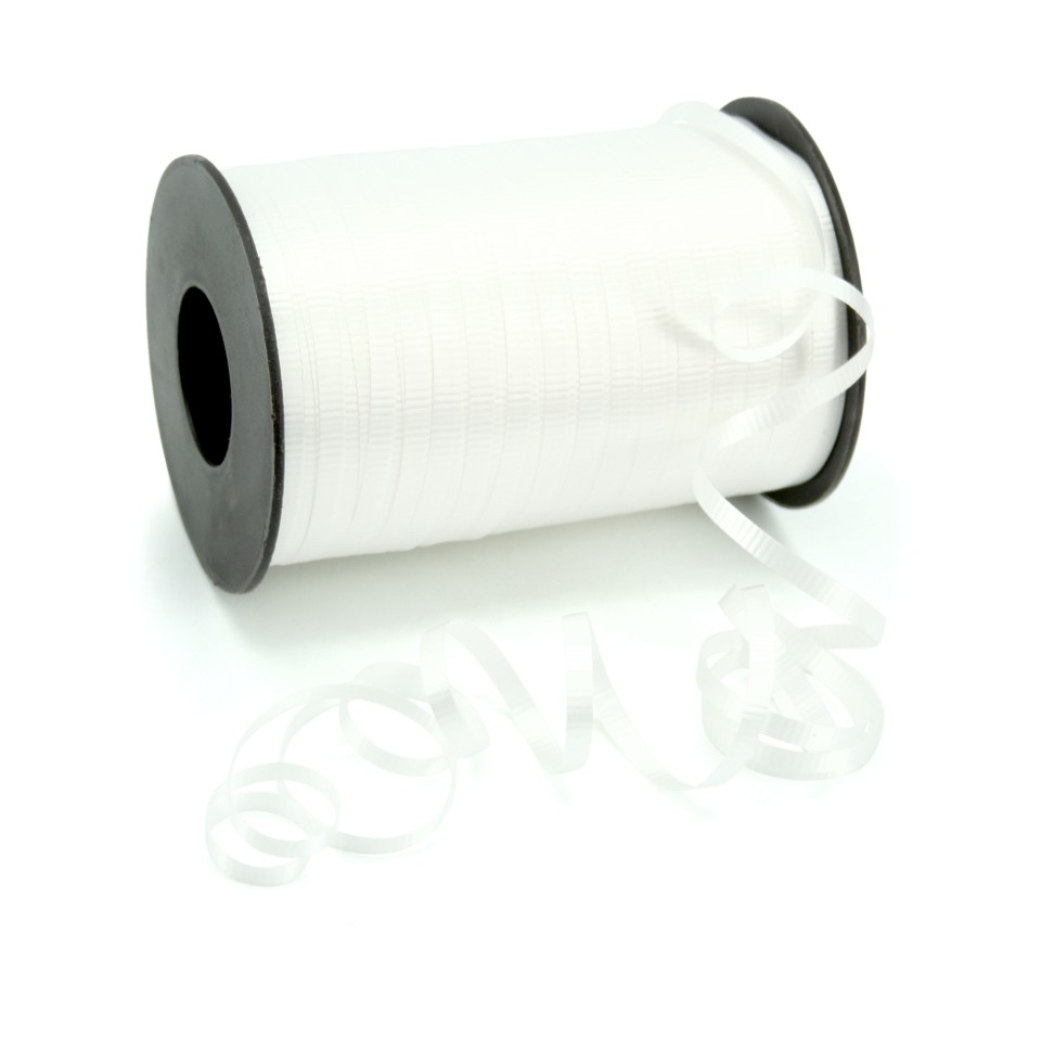 Crimped Curling Ribbon 5mmx500m - White
