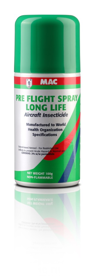 MAC Pre Flight Spray Aircraft Insecticide 100g