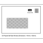 Prepaid Window Envelope Self Seal C6 114mm x 162mm White Box of 500 image