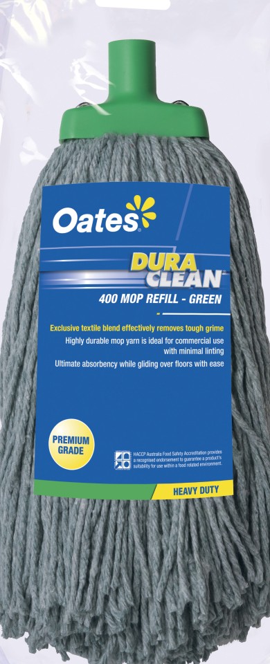 Oates Green Duraclean Premium Textile Mop Head 400gm
