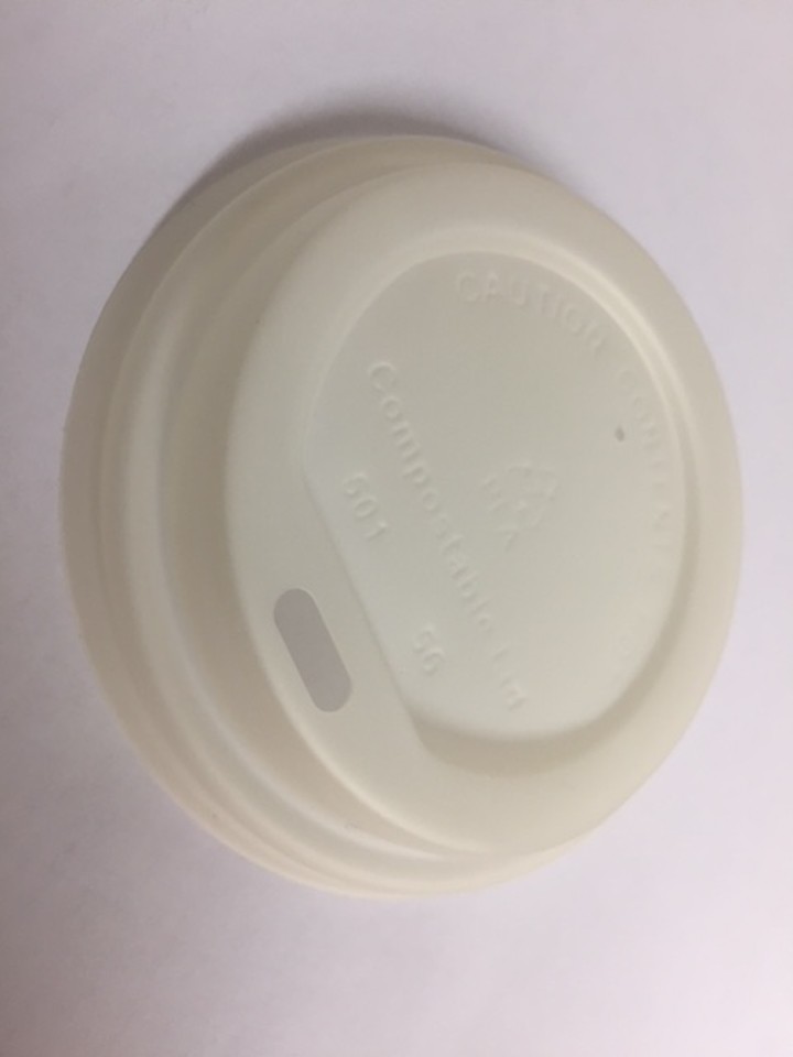 Huhtamaki Bioware Love Nature Uni-Lid Domed Opaque for 80mm Cups Pack 50