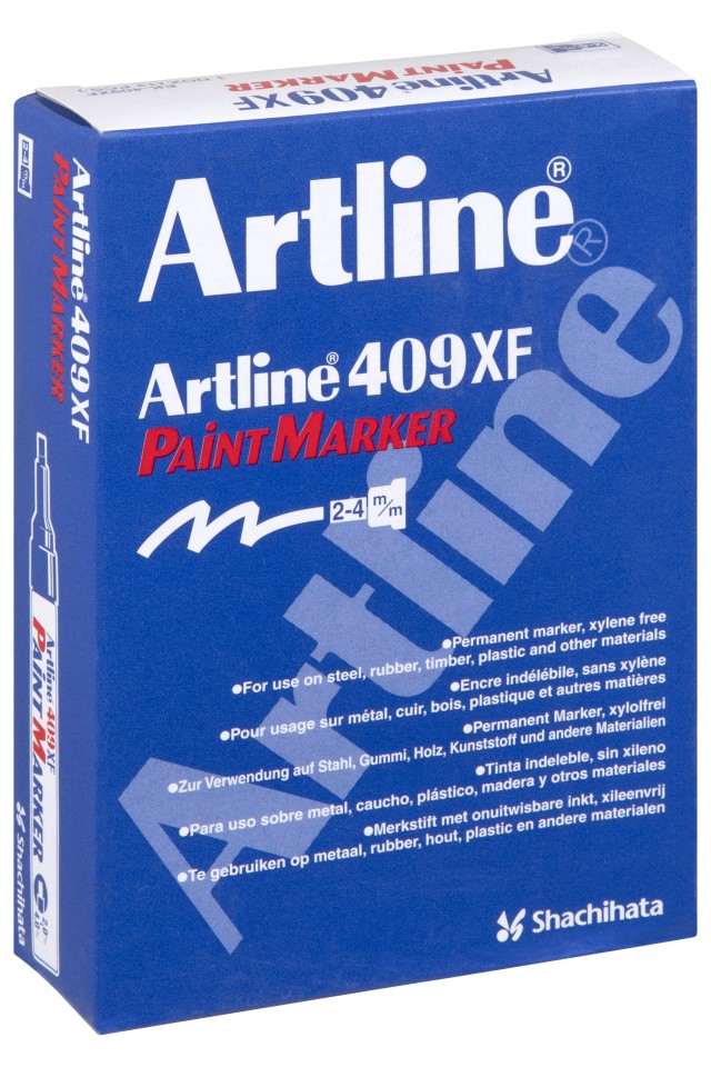 Artline 409 Paint Marker Chisel Tip 2.0-4.0mm Black