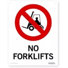 No Forklifts Pvc Prohibition Sign Size 230 x 300mm image