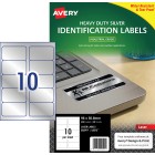 Avery Silver Heavy Duty Labels for Laser Printers, 96 x 50.8 mm, 200 Labels (959203 / L6012) image