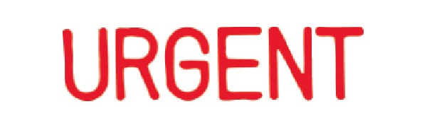X-Stamper Self-Inking Stamp 'Urgent' With Red Ink