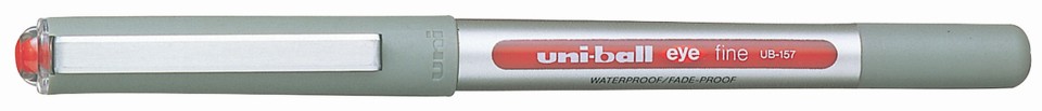 Uni Eye Rollerball Pen Capped Fine UB-157 0.7mm Red