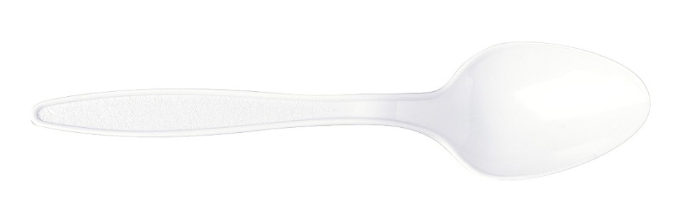Huhtamaki Plastic Dessert Spoons White Pack 100