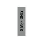 Apli Staff Only Sign PVC Sheet Self-Adhesive Silver & Black image