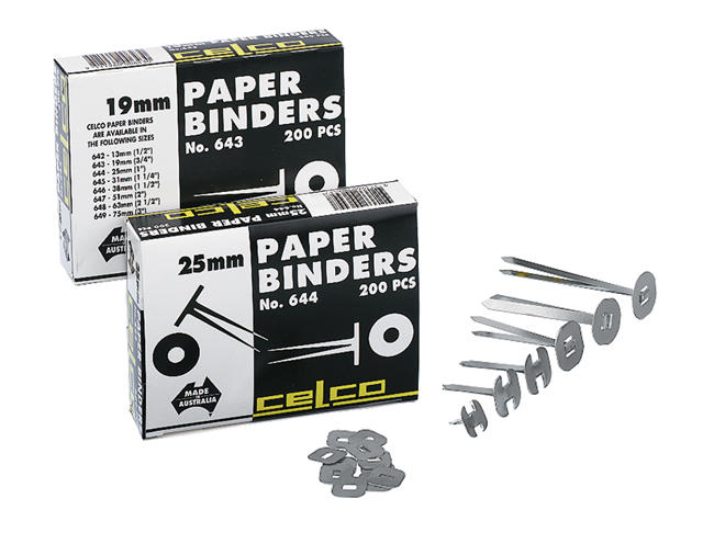Esselte Paper Binder Steel 649 75mm Pack 100