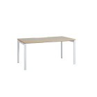 Novah Straight Desk Autumn Oak Top / White Frame image