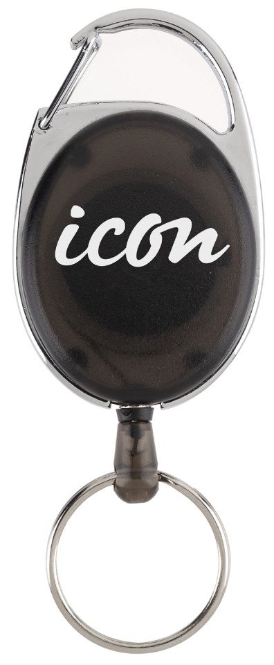 Icon Key Holder Retractable Snap Lock Charcoal