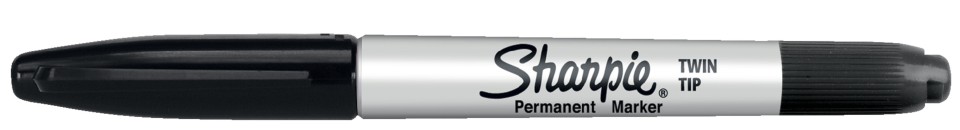Sharpie Twin Tip Permanent Marker Fine/Ultra Fine 1.0/0.3mm Black