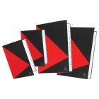 Marbig Indexed Notebook A4 200 Pages Red & Black image
