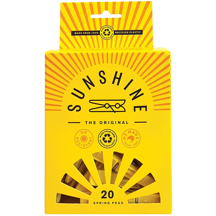 Sunshine 1272 Spring Clothes Pegs Packet Of 20