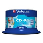 Verbatim CD-R Discs White Printable 80 Min 700 MB Pack 50 image