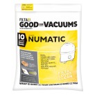 Numatic NVM1C Microfiber Vacuum Bags For Henry 60092 Pack of 10 image