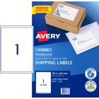 Avery Shipping Labels with Trueblock for Laser Printers 199.6 x 289.1mm 20 Labels (952007 / L7167) image