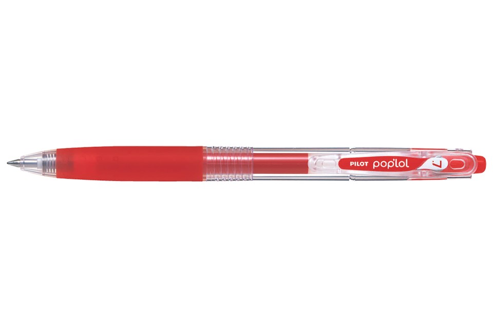 Pilot Pop'lol Gel Ink Pen Retractable Fine 0.7mm Red