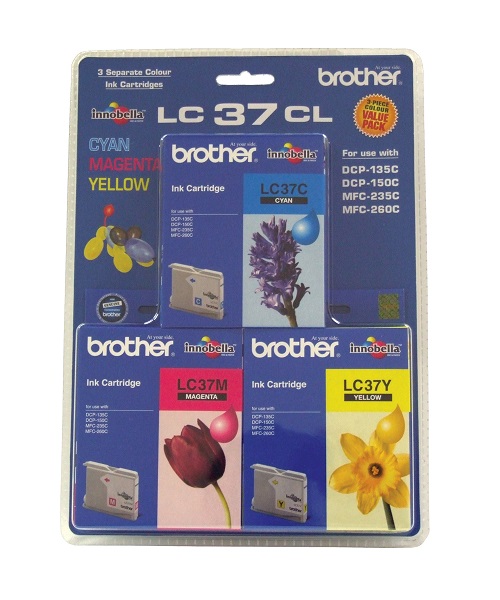 Brother Inkjet Ink Cartridge LC37 Tri Colour Pack 3